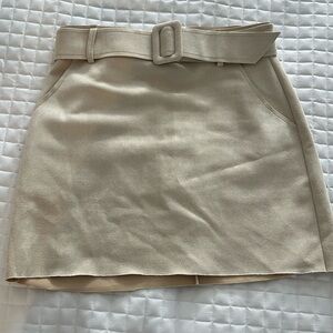 Suede mini skirt